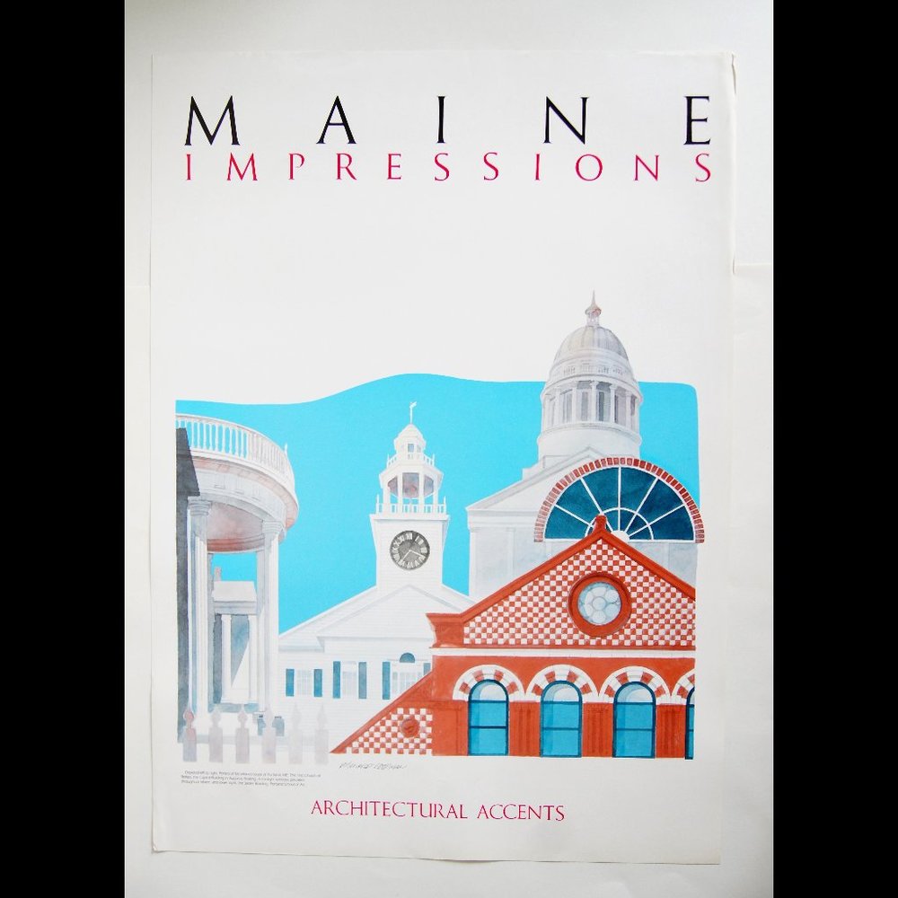Maine Impressions series poster - Architectural Accents (Maine)